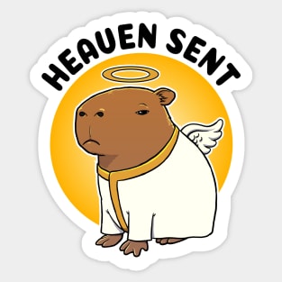 Heaven Sent Capybara Angel Sticker